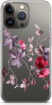 Case Company® - Hoesje geschikt voor iPhone 13 Pro hoesje - Mooie bloemen - Soft Cover Telefoonhoesje - Bescherming aan alle Kanten en Schermrand