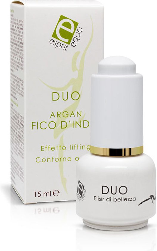 Esprit Equo Duo Contorno Occhi - een puur natuurlijke, liftend, oogcontrour serum, met argan- en cactusvijgolie tegen wallen en donkere kringen. 15ml
