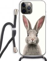 Case Company® - iPhone 12 Pro hoesje met Koord - Daisy - Telefoonhoesje met Zwart Koord - Extra Bescherming aan alle Kanten en Over de Schermrand