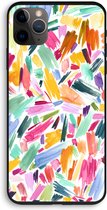 Case Company® - Hoesje geschikt voor iPhone 11 Pro hoesje - Watercolor Brushstrokes - Biologisch Afbreekbaar Telefoonhoesje - Bescherming alle Kanten en Schermrand
