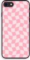 Case Company® - Hoesje geschikt voor iPhone 8 hoesje - Grid Roos - Biologisch Afbreekbaar Telefoonhoesje - Bescherming alle Kanten en Schermrand