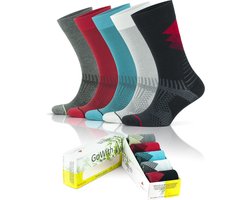 GoWith-5 paar-bamboe sokken-half hoge sokken-hardloop sokken-naadloze sokken-cadeau sokken-maat 40-44