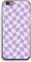 Case Company® - Hoesje geschikt voor iPhone 6 / 6S hoesje - Grid Paars - Soft Cover Telefoonhoesje - Bescherming aan alle Kanten en Schermrand