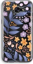 Case Company® - Hoesje geschikt voor Samsung Galaxy A5 (2017) hoesje - Flowers with blue leaves - Soft Cover Telefoonhoesje - Bescherming aan alle Kanten en Schermrand