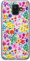 Case Company® - Hoesje geschikt voor Samsung Galaxy A6 (2018) hoesje - Little Flowers - Soft Cover Telefoonhoesje - Bescherming aan alle Kanten en Schermrand
