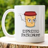 Haryy potter espresso patronum mok - Harry potter - Grappige cadeaus - Verjaardag cadeau - Cadeau voor man - Cadeau voor vrouw - Mok met tekst - Mokken - Best Cadeautjes - Thee glazen -  Koffie mok