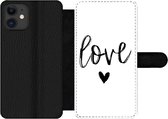 Bookcase Geschikt voor iPhone 11 telefoonhoesje - Love - Spreuken - Quotes - Met vakjes - Wallet case met magneetsluiting