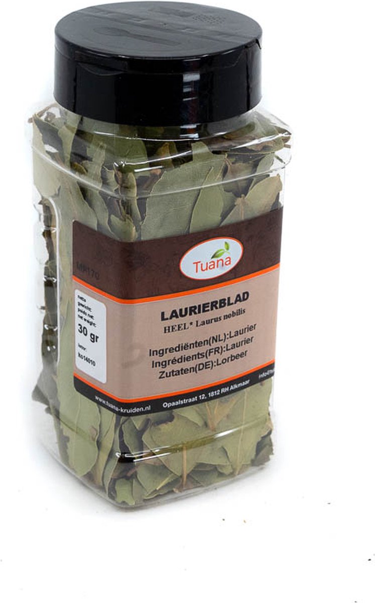 Goedkoopste Tuana Kruiden - Laurierblad Heel - Strooibus 10 Gram - Kruiden Zonder Zout - MP-L-0006