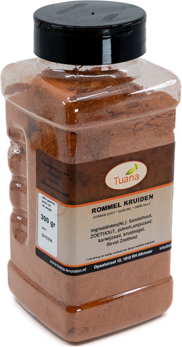 Goedkoopste Tuana Kruiden - Rommel Kruiden - Strooibus 300 Gram - Kruiden Zonder Zout - NP063