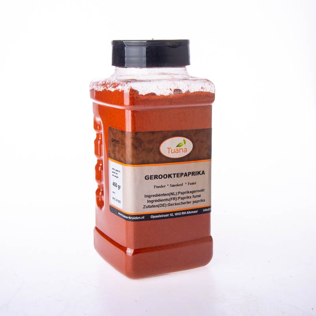 Goedkoopste Tuana Kruiden - Paprikapoeder Gerookt - Strooibus 450 Gram - Kruiden Zonder Zout - GP0194