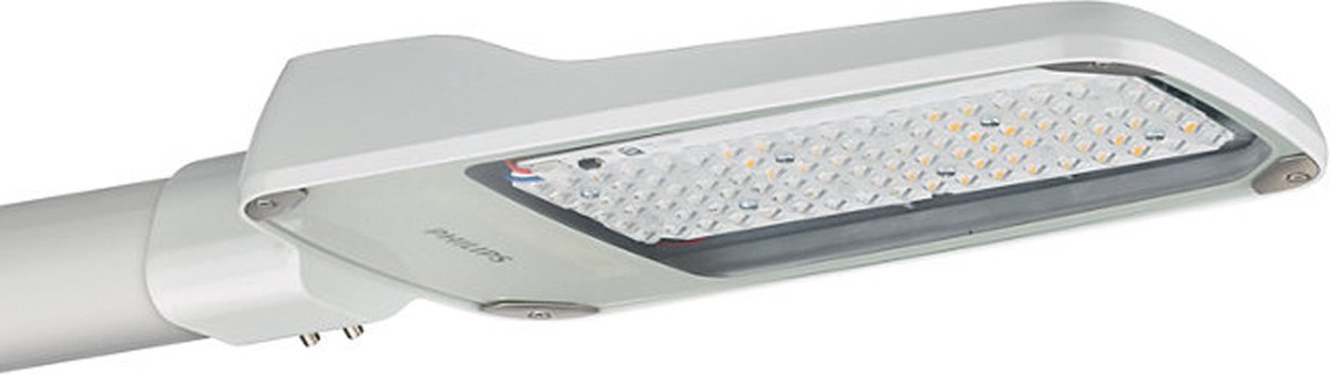 Philips LED Straatverlichting Coreline BRP102 Grijs 56.5W 7500lm 80D - 740 Koel Wit | IP65 - Asymmetrisch