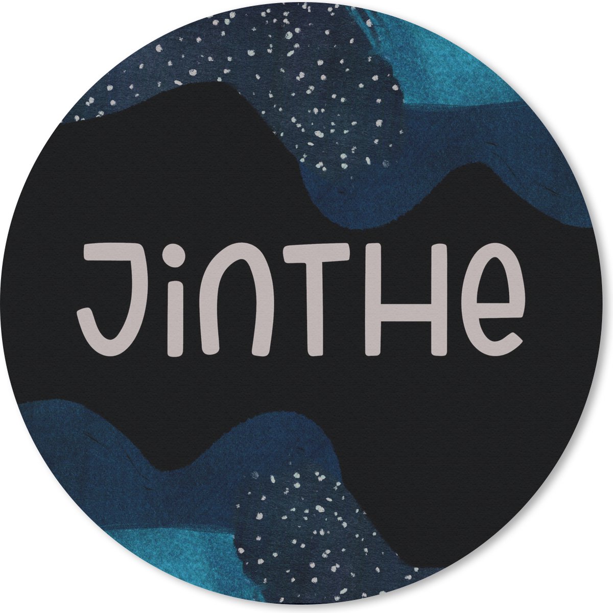 Muismat rond 20x20 cm - Mousepad Jinthe - Pastel - Meisje - Ronde muismatten