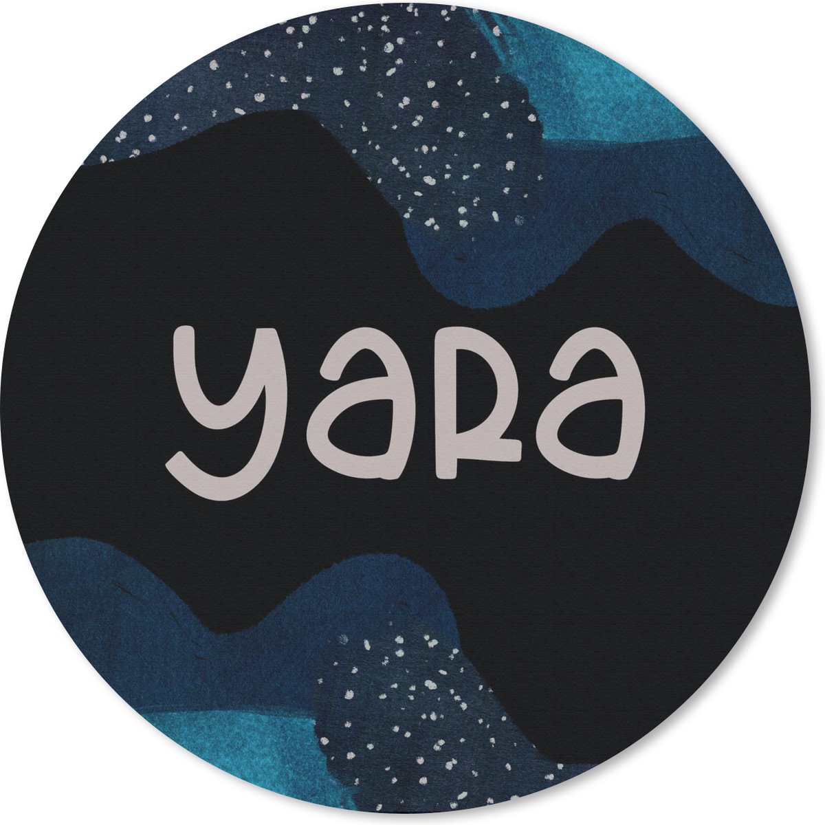 Muismat rond 40x40 cm - Mousepad Yara - Pastel - Meisje - Ronde muismatten
