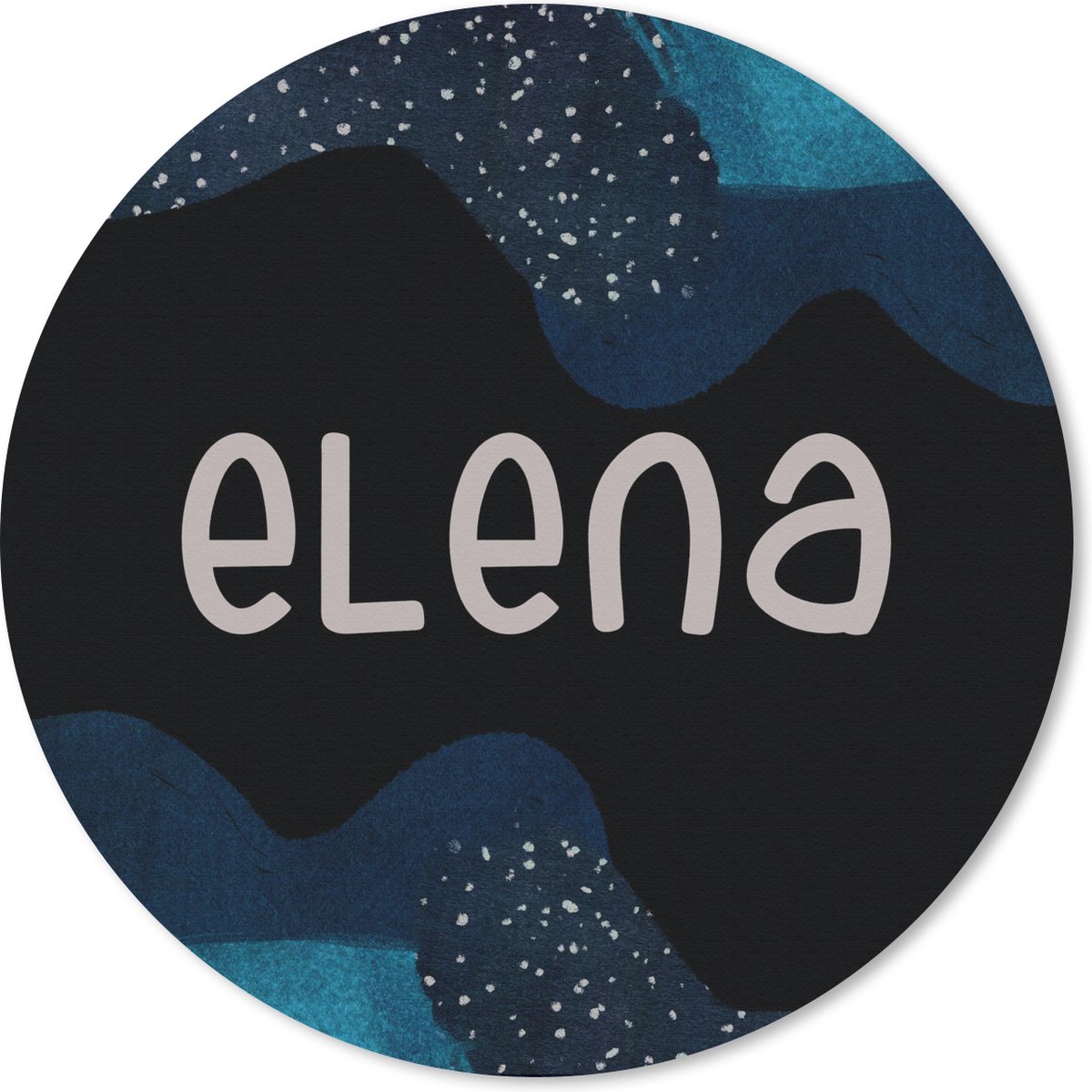 Muismat rond 40x40 cm - Mousepad Elena - Pastel - Meisje - Ronde muismatten