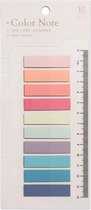 Index tabs - 200 stuks - inclusief liniaal - 10 kleuren - sticky notes