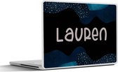 Laptop sticker - 15.6 inch - Lauren - Pastel - Meisje - 36x27,5cm - Laptopstickers - Laptop skin - Cover