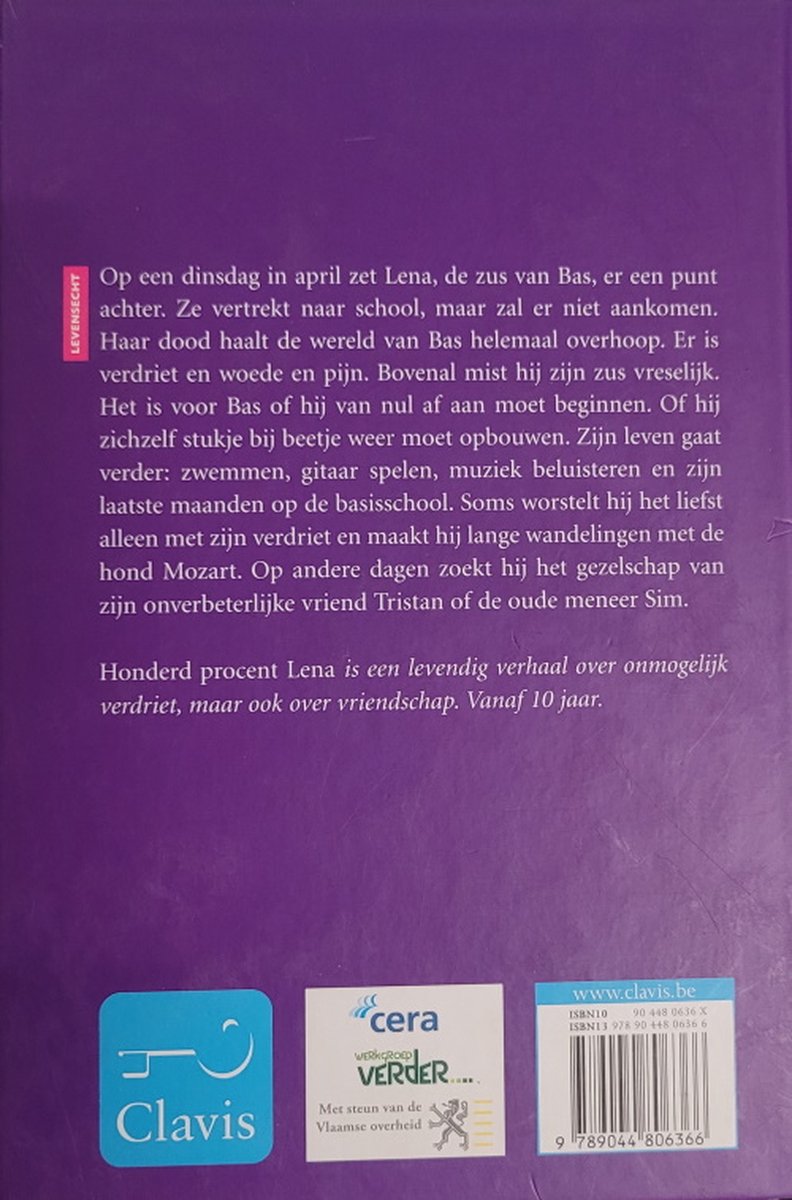 100 procent Lena - back cover
