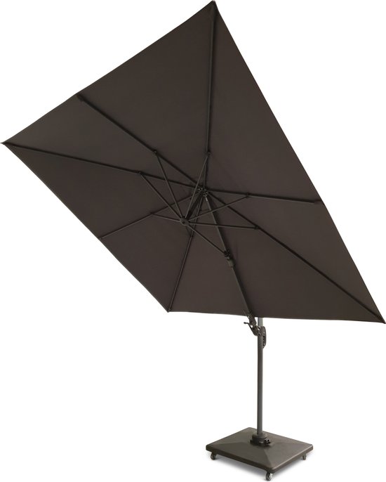 Solflex | Zweefparasol | Grijs 400 x 300 cm | Rechthoekig | Parasol |... | bol.com