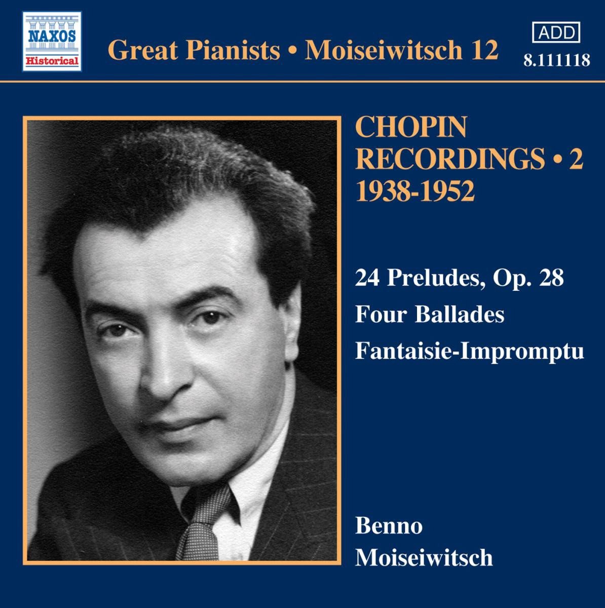 Benno Moiseiwitsch - Chopin: Moiseiwitsch Volume 12 (CD)