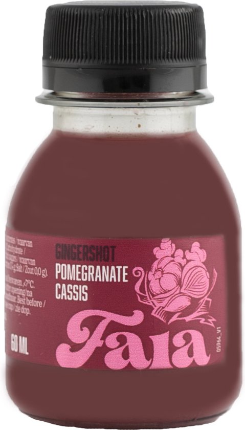 FAIA Gingershot | Pomegranate | Cassis 12 PACK GingerShot Gembershot Gember thee Gember drank Gembersap