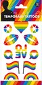 Body Tattoo’s Rainbow – Neptattoo – Pride – Regenboog Tattoo | Tijdelijke Tatoeage | Pride Week – 12 stuks op vel.