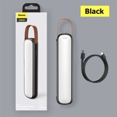 BASEUS Solar Emergency Car Flashlight + Micro-USB Cable – Black