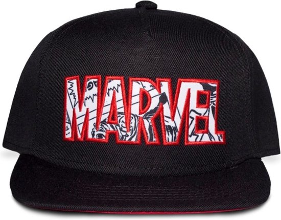Marvel - Logo Snapback Pet - Zwart