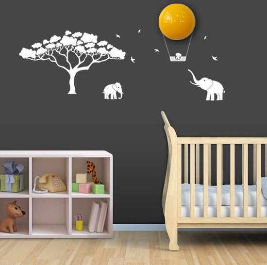 Nachtlampje Zon / Maan met stickers Jungle, Olifant Kinderkamer LED van BABYZOO — afbeelding 2