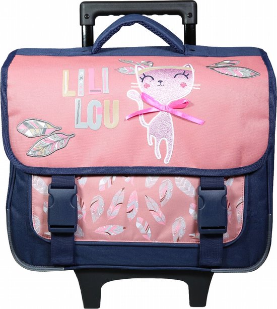 Lili lou meisjes boekentas schooltrolley 34x14x38 bol