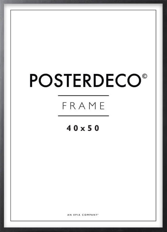 Fotolijst - Posterdeco - Premium Hout - Fotomaat 40x50 cm - Posterlijst - Fotolijstje - Zwart