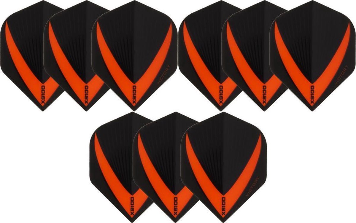 Darts Set - 3 sets (9 stuks) dart flights - Oranje - Vista-X
