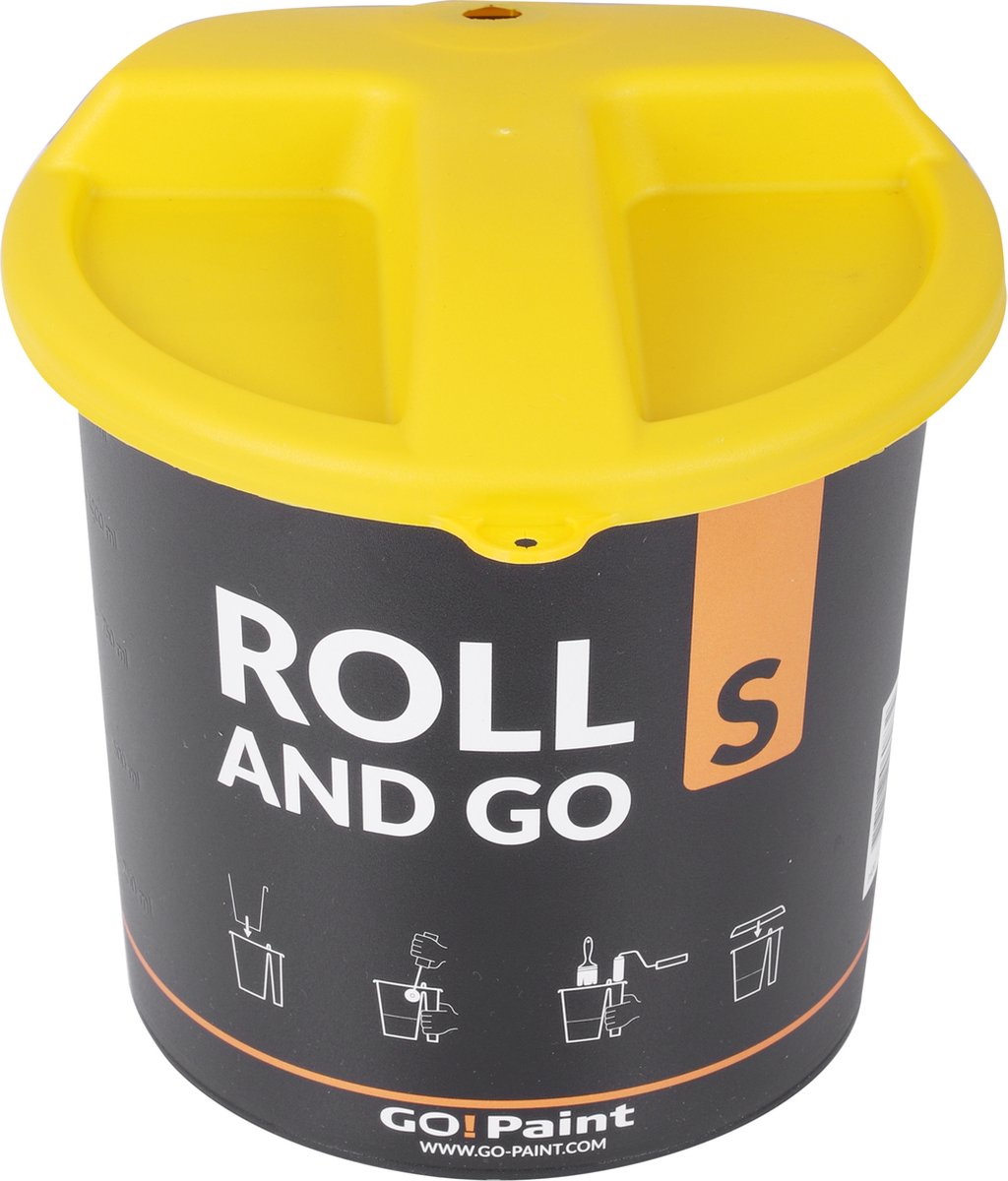 Roll and Go strijkvaatje - verfhouder voor rol en kwast -inclusief deksel