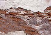 Fotobehang - Oude Industriële Bakstenen Muur - Stenen - Vliesbehang - 460 x 300 cm