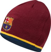 Spot On Gifts - FC Barcelona Gebreide Beanie Muts (Rood)