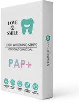 Love2smile - PAP+ Premium strips - Whitening Strips - De Natuurlijke tandenbleker van Nederland & België - Goedgekeurde Tandenbleek Strips - Teeth Whitening Strips - Wittere Tanden - Zonder Peroxide