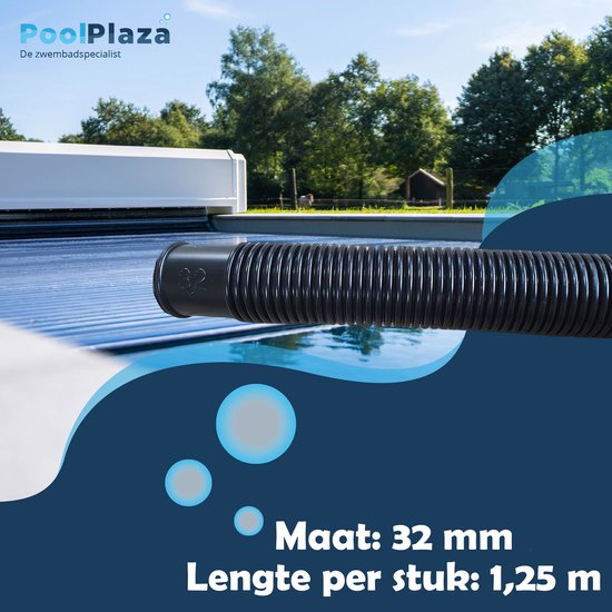 Tuyau de piscine flexible noir 32 mm - tuyau flexible de piscine | bol.com