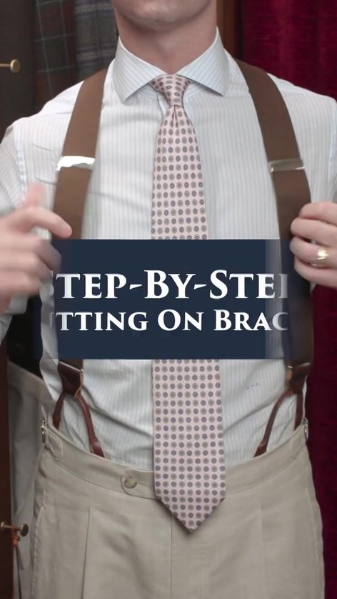 Sorprese - Chic Luxe - Bretelles homme - uni bleu foncé - cuir noir - 6 clips extra solides