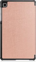 Hoes Geschikt voor Samsung Galaxy Tab S6 Lite Hoes Tri-fold Tablet Hoesje Case - Hoesje Geschikt voor Samsung Tab S6 Lite Hoesje Hardcover Bookcase - Rosé goud