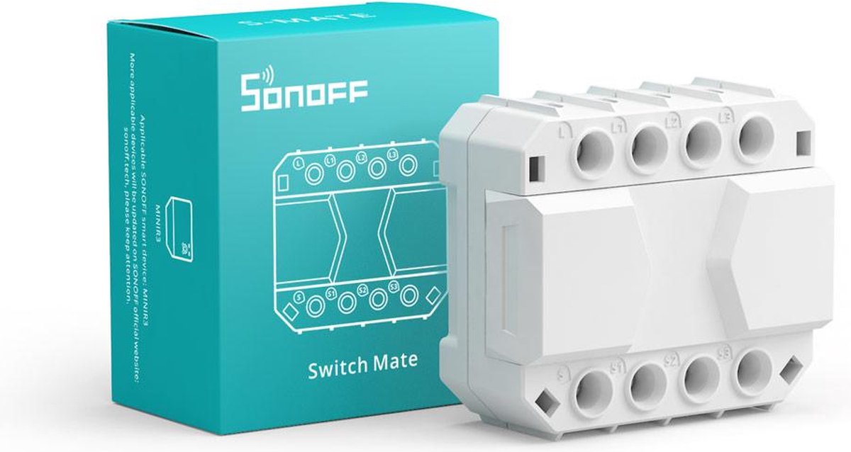 Sonoff S-MATE - Switch Mate - Slimme RF-multischakelaar - S-MATE is geschikt voor bijna alle soorten schakelaars - Smarthome