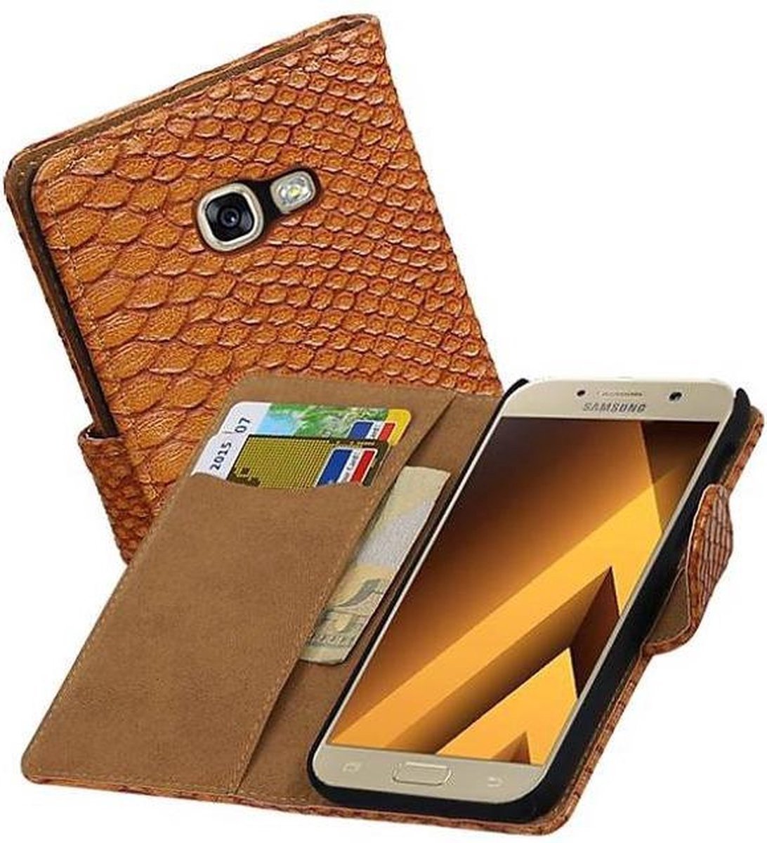 Slang Bookstyle Hoes - Geschikt voor Samsung Galaxy A3 (2016) A310F Bruin