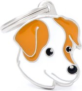White and Brown Jack Russell ID Dog Tag