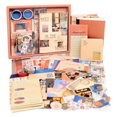 EverToys Bullet Journal Set - 348x stuks - Notitieboek A6 - Accesoires - Stickers - Sjablonen - Producten - Washi Tape - Stiften - Scrapbook album - Oranje