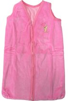 Slaapzak baby - zomerslaapzak - roze - velours - 70 cm