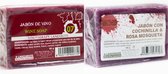 Soap4Health Handgemaakte Zeep Combi Pack - Wijn & Rozenbottel - Douche en Handzeep - Antibacterieel