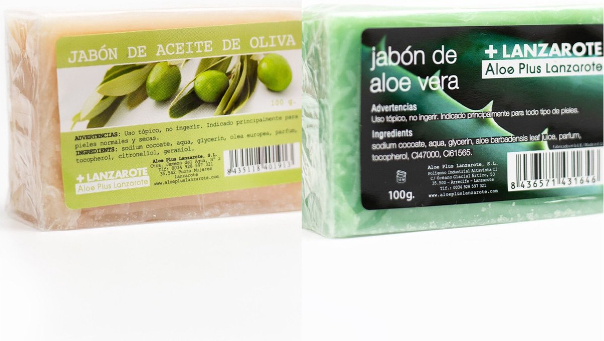 Handgemaakte zeep | combipack 2 stuks | Aloe Vera | Olijf | Aloe Vera| zeepblok | badkamer | hygiene | antibacterieel