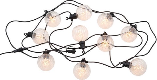Sirius Luke lichtslinger startset - retro - 5 meter - 10 LED lampen (plastiek) - indoor & outdoor