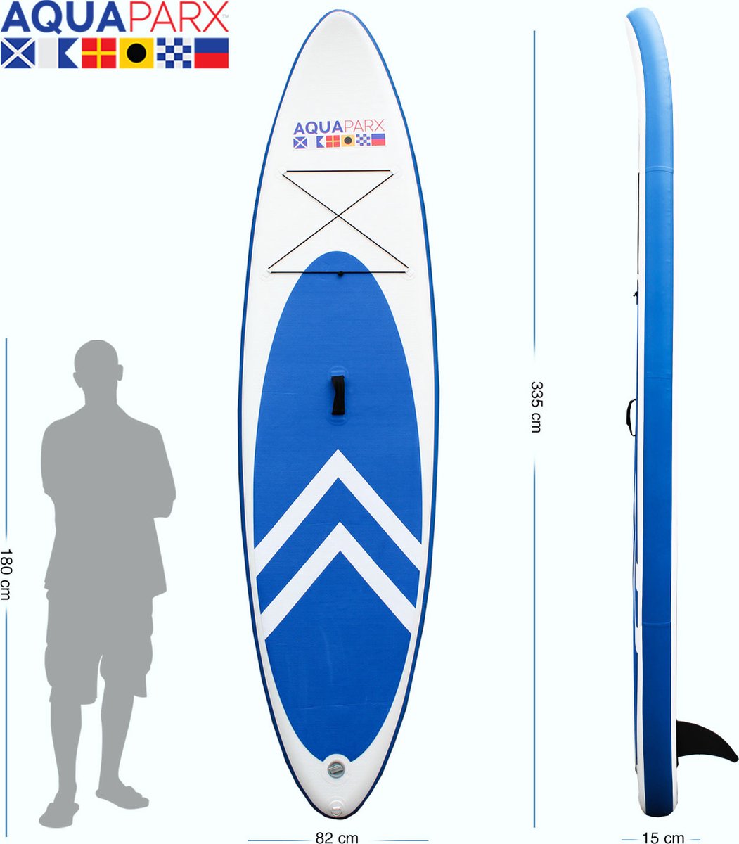 AQUAPARX Opblaasbare SUP AP335MKII – opblaasbaar paddle board – stabiel  stand up sup... | bol.com
