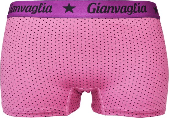 Dames boxershorts Gianvaglia 3 pack stippelmotief magenta L