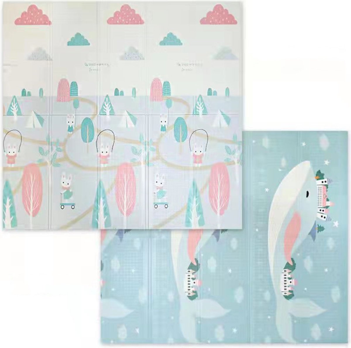 Relaxdays speelmat, opvouwbare kindermat, niet giftig, 200 x 150 cm