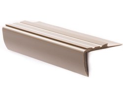 Rubbermagazijn | Trapneusprofiel pvc - Beige - 1500 x 51 x 27 mm - 5 stuks | hoekprofiel | traptredeprofiel |